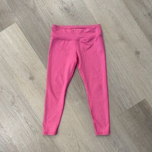 Athletic Works Pink Patterned Kids Leggings